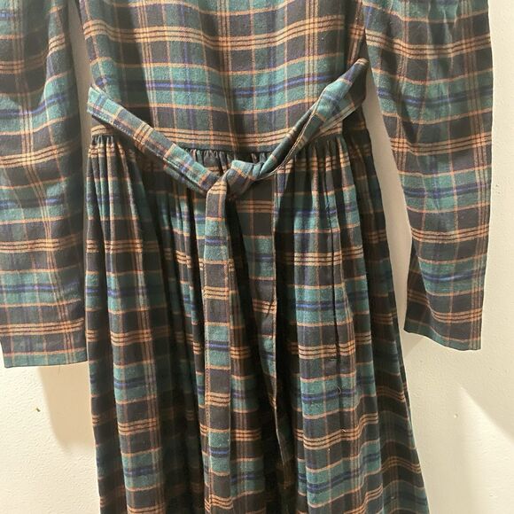 Vintage Laura Ashley Tartan Dress Size 6 Belted VGC - Picture 3 of 12
